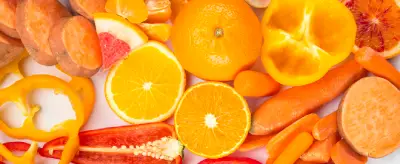 Alimentos laranja e amarelo