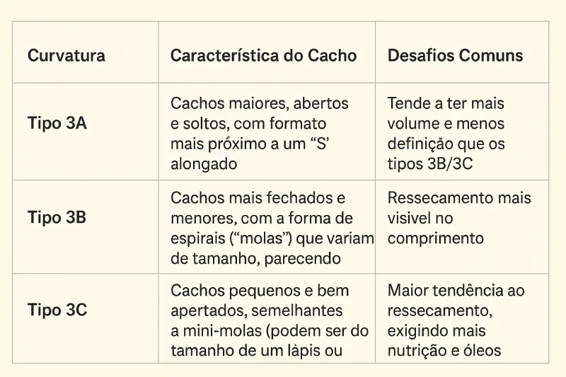 Cabelos Cacheados classificação