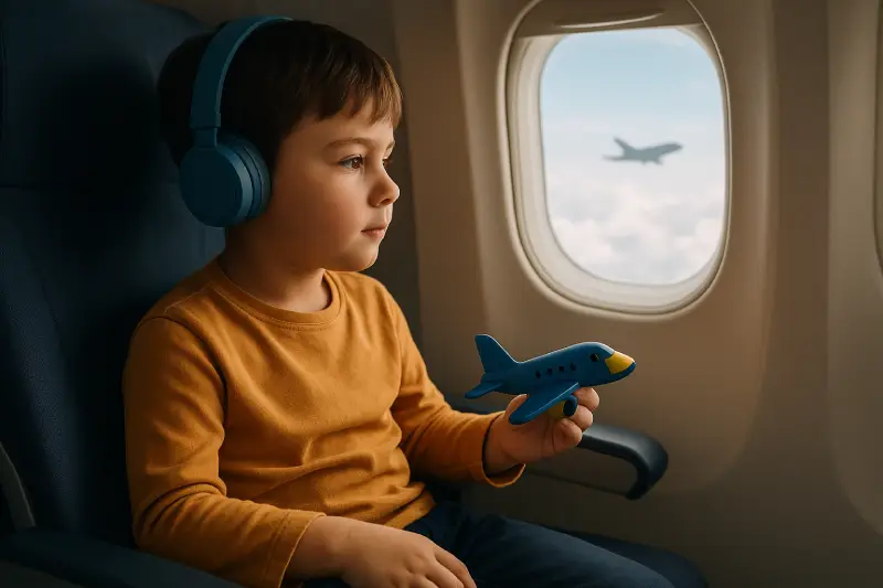 viagem de avião para autista